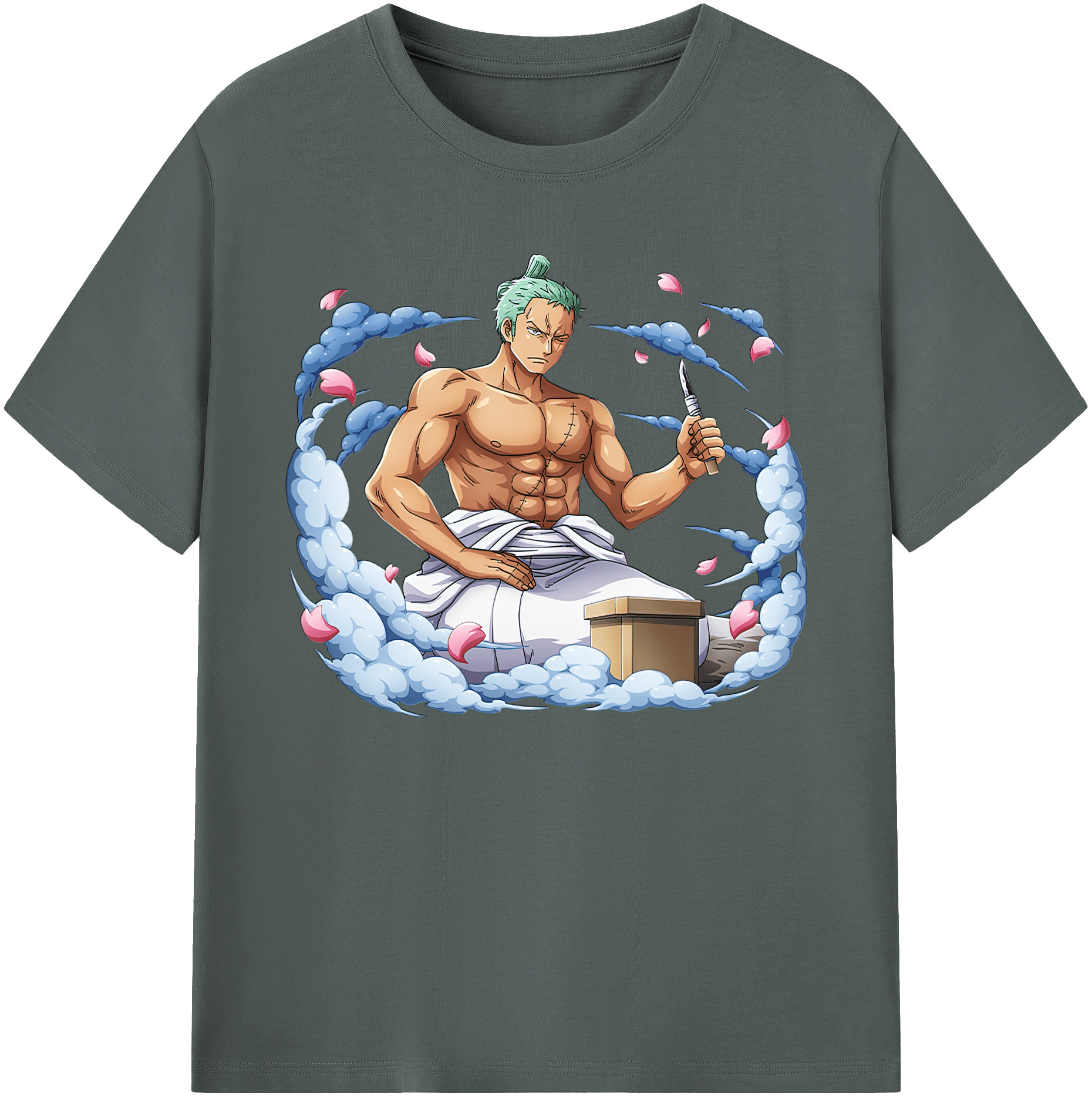 ワンピース ロロノア・ゾロ ONE PIECE Roronoa Zoro 綿100％ メンズ半袖Tシャツ｜肌触りやわらか＆通気性